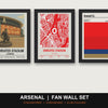 Arsenal Fan Wall Set | Emirates Stadium Print, Stadium Map & Club Colours