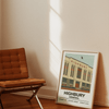 Framed Arsenal Highbury Stadium poster