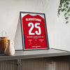 Framed Arsenal vs Barcelona Women's Champions League Final 2025 poster