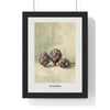 Artichokes Print framed in a black frame, ready to hang