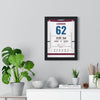 Artturi Lehkonen 2022 Cup Final Winning Goal Poster - Colorado Avalanche 62 Hockey Jersey Print framed on a living room wall