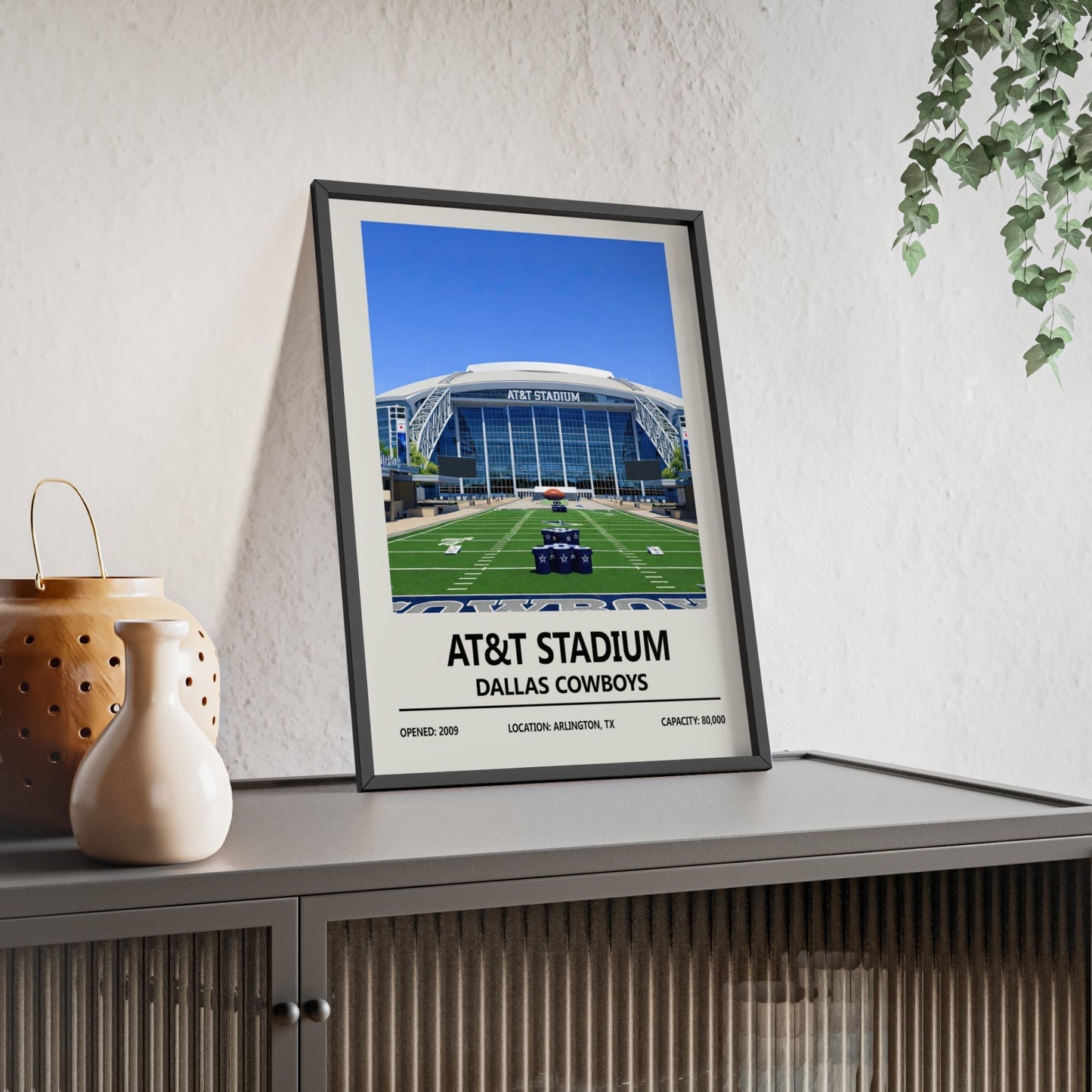 Framed AT&T Stadium Dallas Cowboys poster
