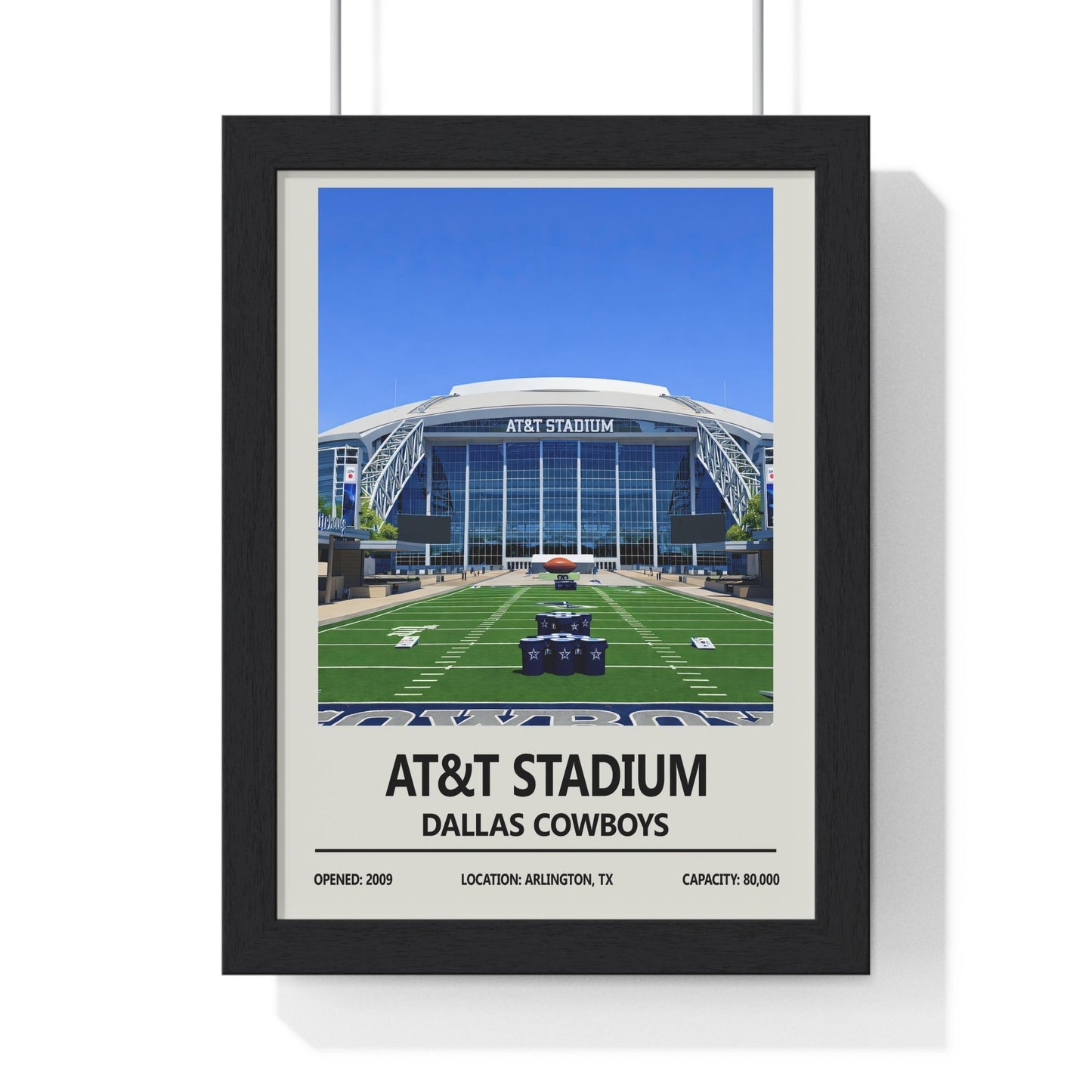 Framed AT&T Stadium Dallas Cowboys poster
