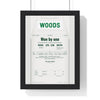 Augusta 2019 Golf Poster - Caddie Overalls Comeback Win Print framed in a black frame, ready to hang