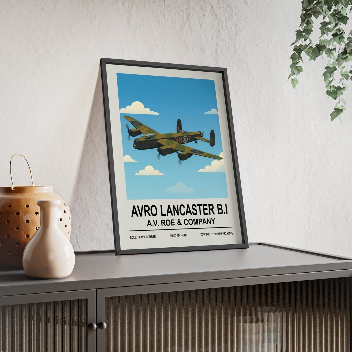 Framed Avro Lancaster B.I poster