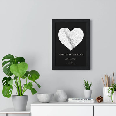 Written in the stars heart constellation couple print
