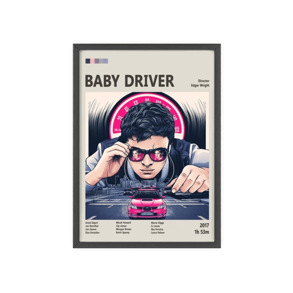 Baby Driver Info Movie Poster - Poster Kingz