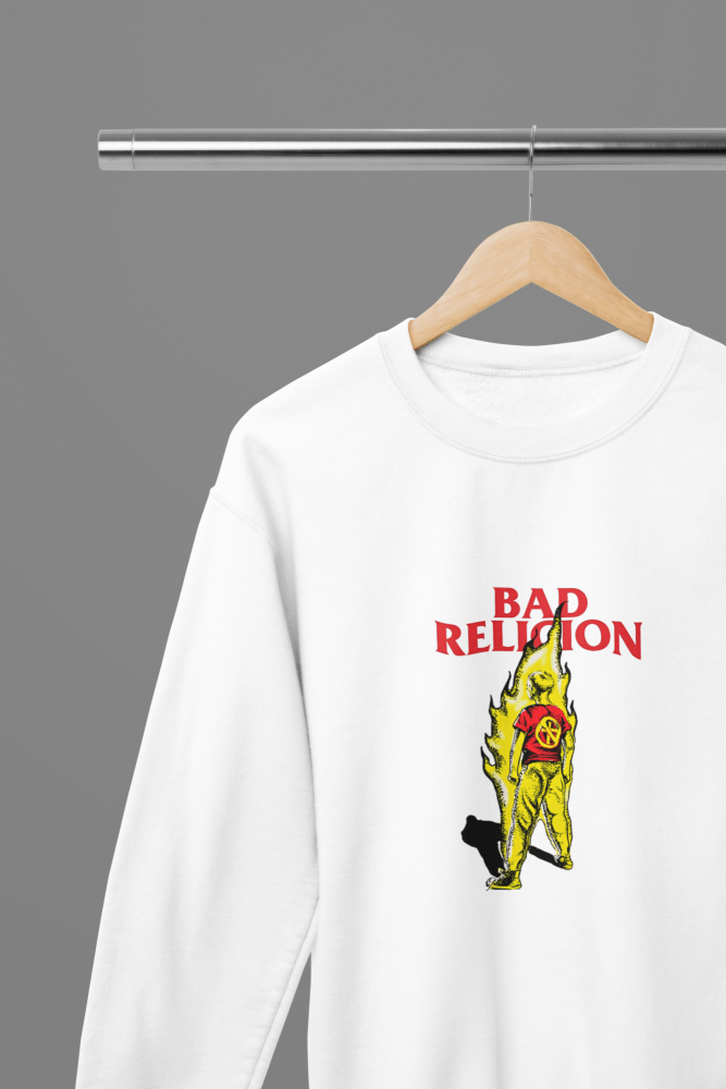 Bad Religion Music T-Shirt/Sweatshirt - Poster Kingz - S - Sweatshirt - White