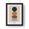 Balance Abstract Print - Home Office Wall Art framed in a black frame, ready to hang
