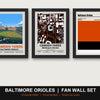 Baltimore Orioles Fan Wall Set | Camden Yards Print, Stadium Map & Team Colours