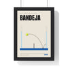 Bandeja Padel print framed in a black frame, ready to hang