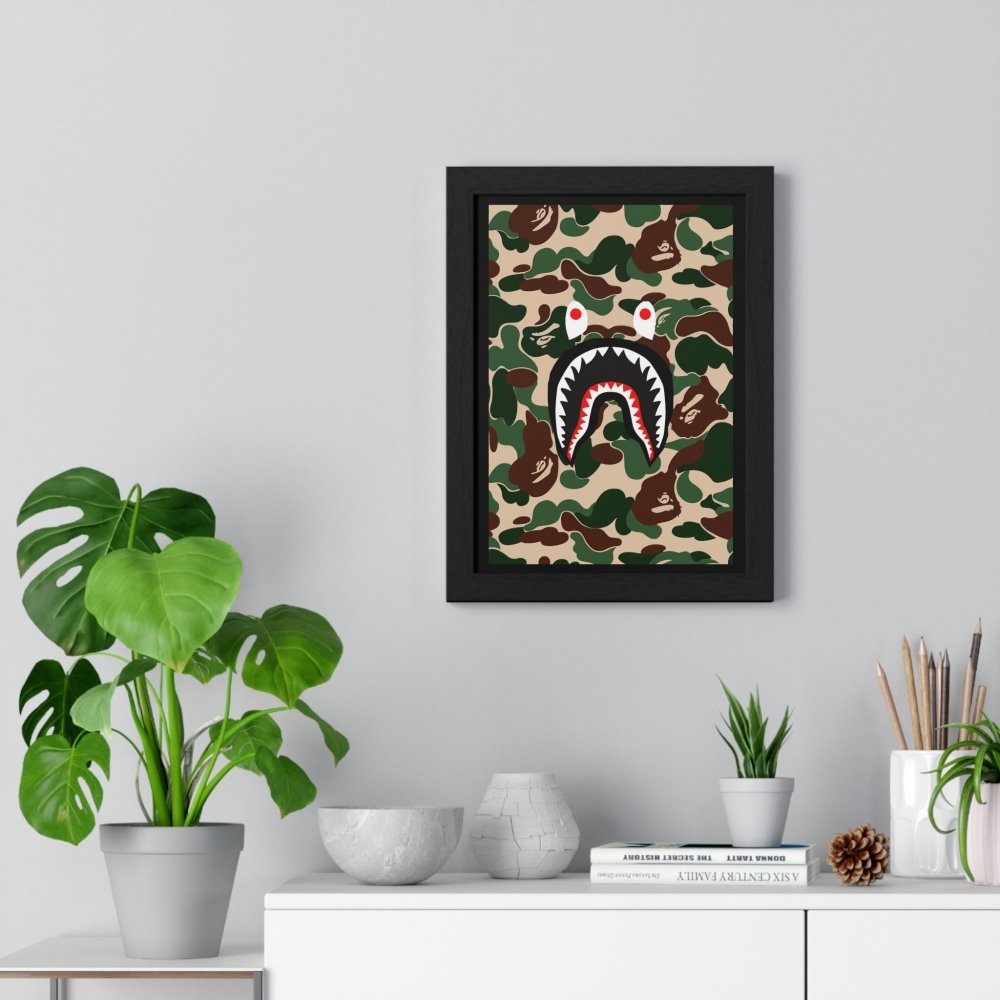 BAPE Brand Shark In Camouflage Poster - Poster Kingz