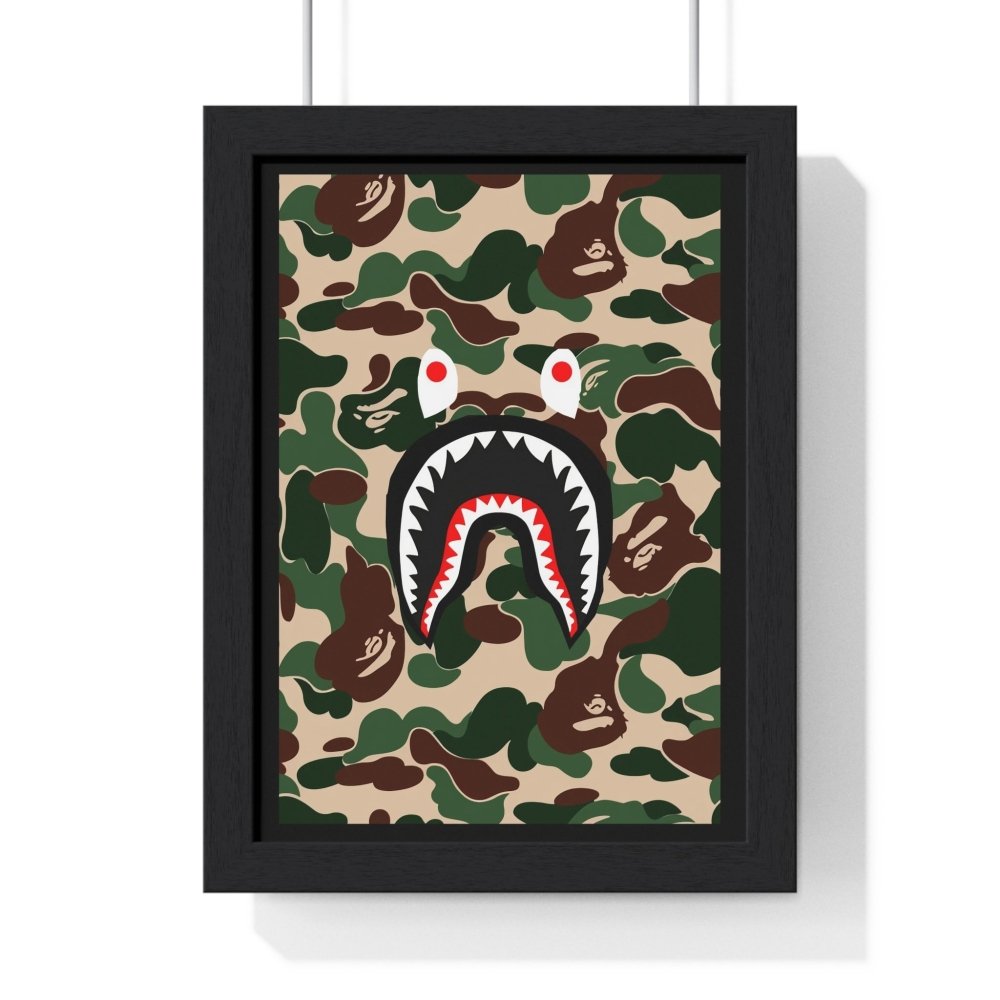 BAPE Brand Shark In Camouflage Poster - Poster Kingz