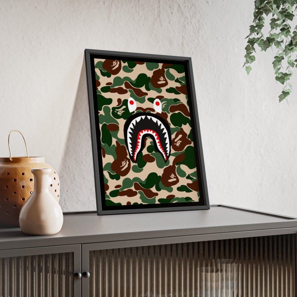 BAPE Brand Shark In Camouflage Poster - Poster Kingz