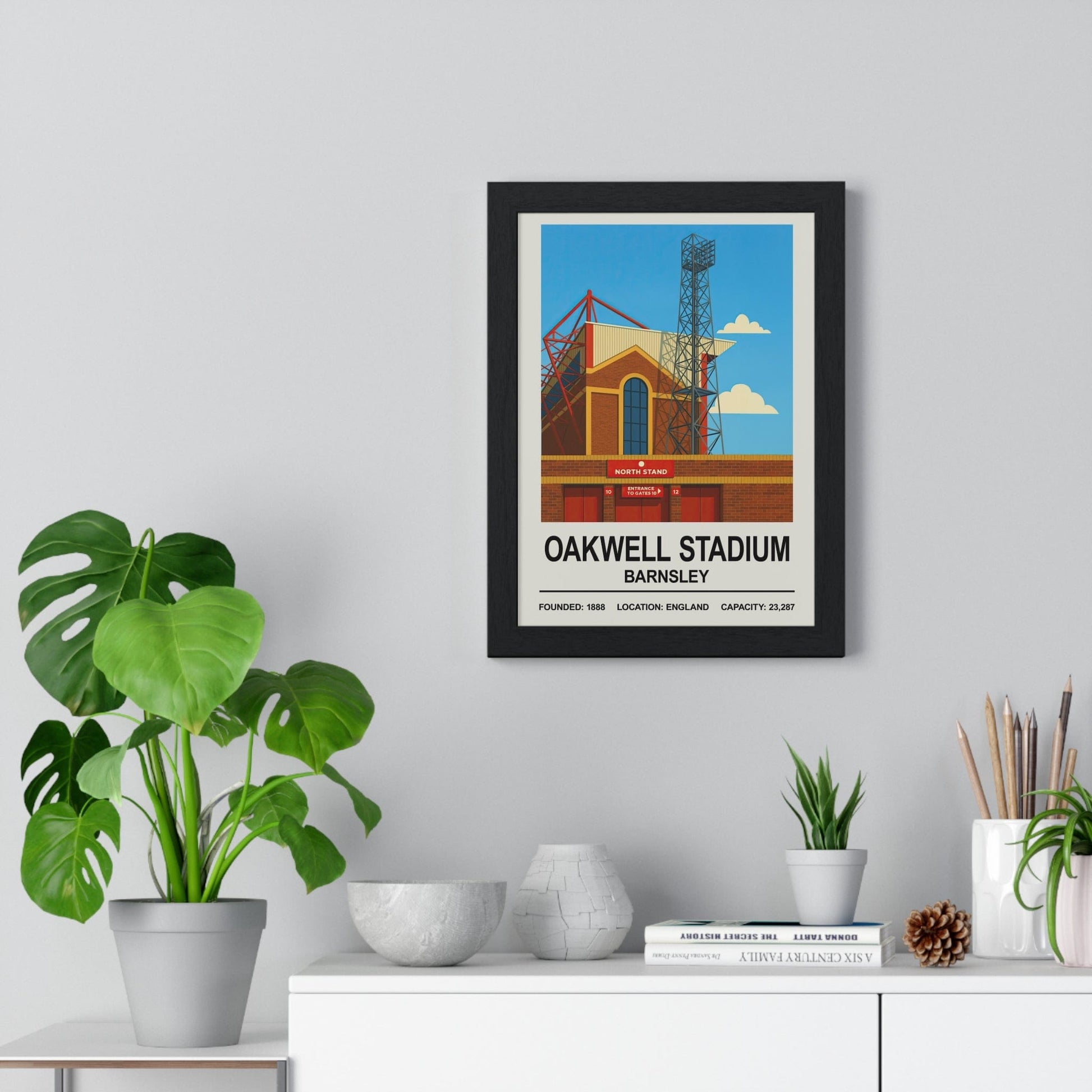 Framed Barnsley Oakwell Stadium Stadium poster