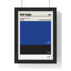 Framed Bath Rugby Colour Swatch Poster poster