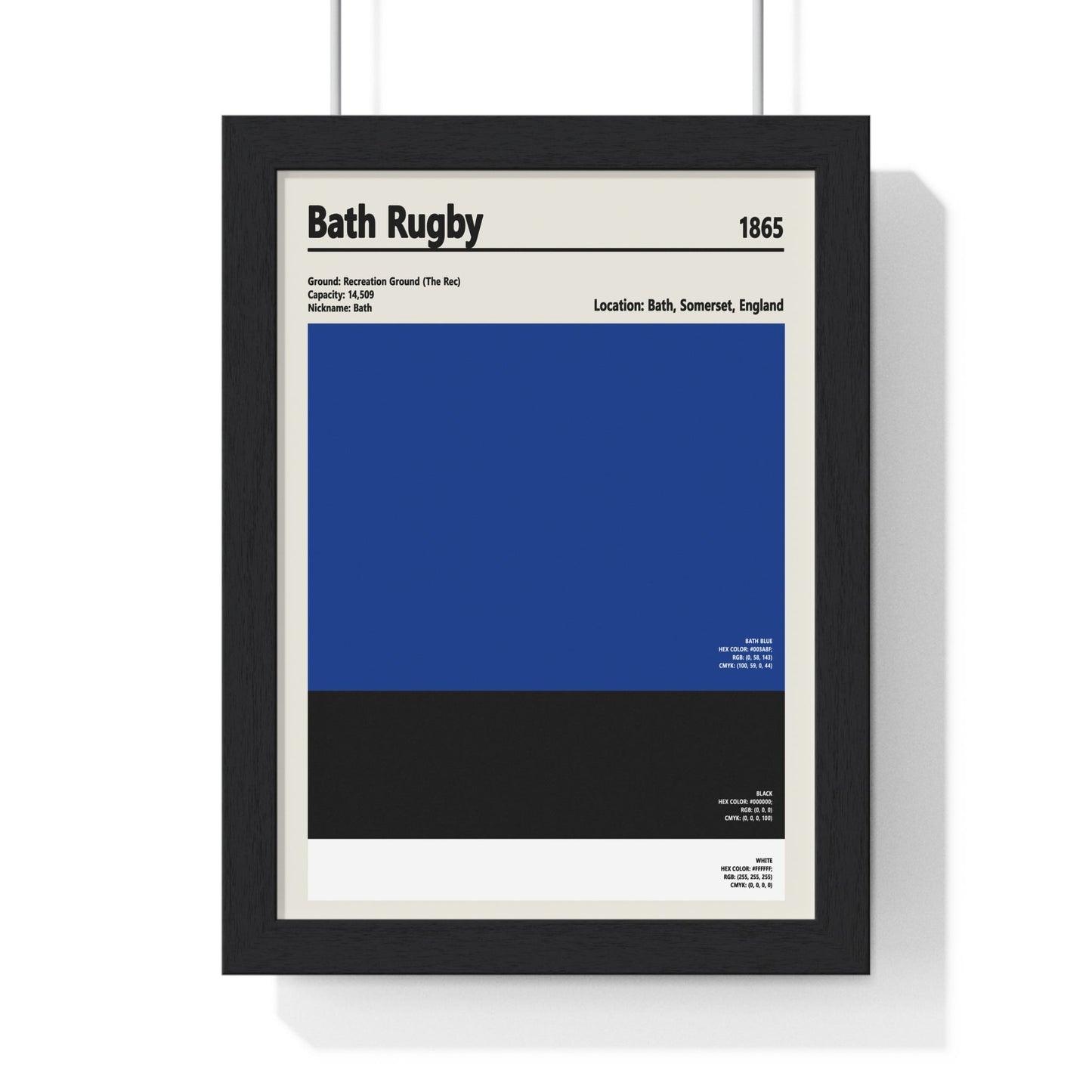 Bath Rugby Colour Swatch Poster Print