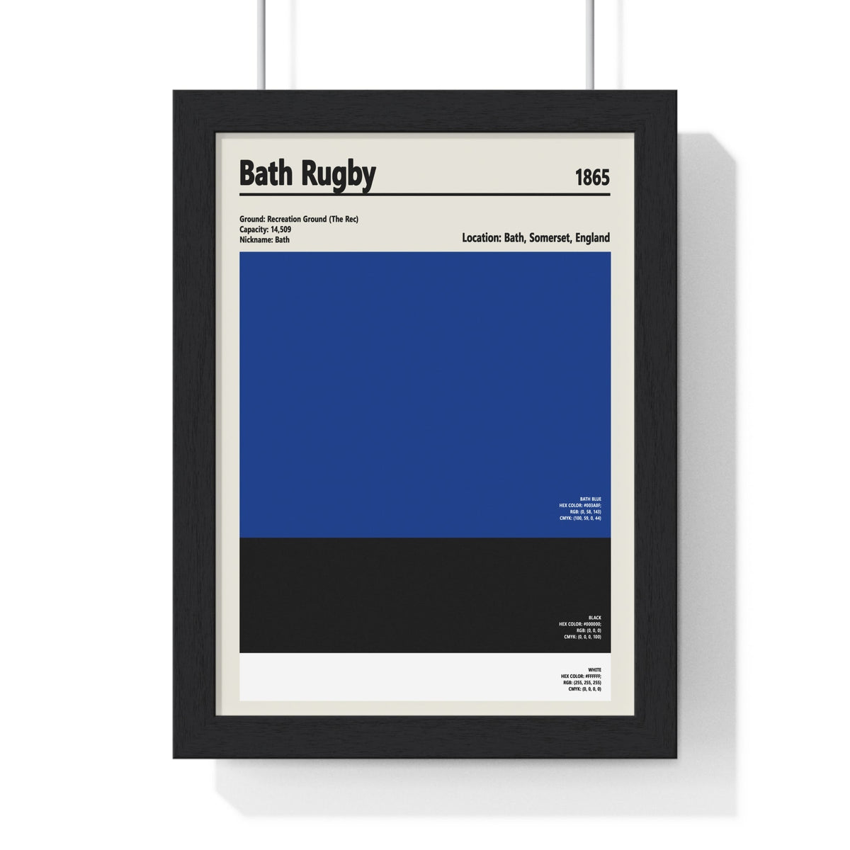 Bath Rugby Colour Swatch Poster Print