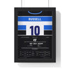 Bath Rugby Premiership Final 2025 Poster - Finn Russell 10 Twickenham Treble Print framed in a black frame, ready to hang