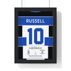 Bath Rugby Premiership Final 2025 print - Russell 10 framed in a black frame, ready to hang