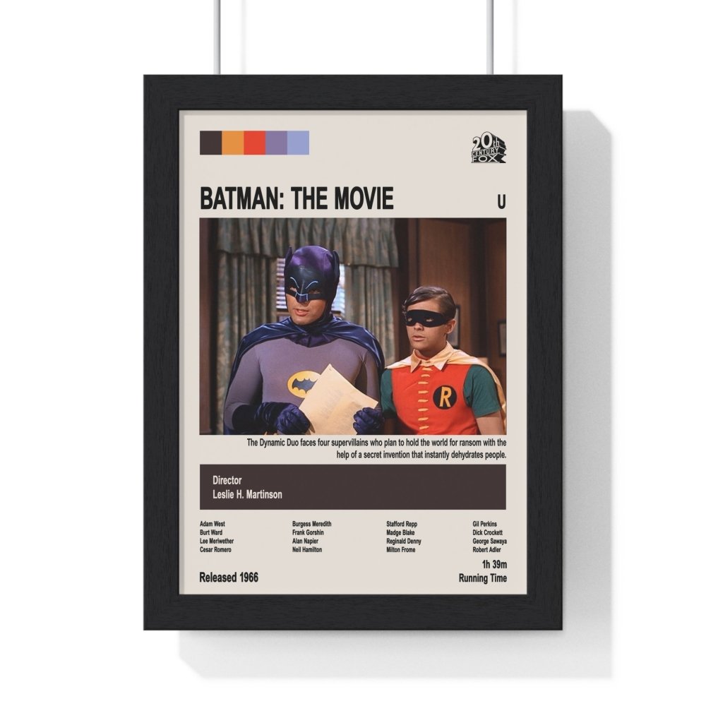 Batman 1966 Movie Poster – Classic Superhero Art Print - Poster Kingz - A5 (unframed) - Vintage - 