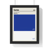 Everton colour swatch wall art print in royal blue