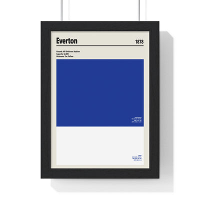 Everton colour swatch wall art print in royal blue