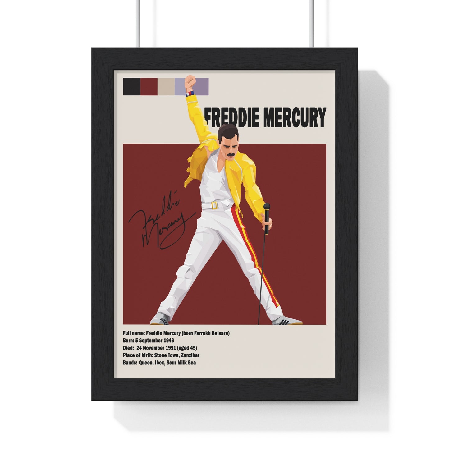 Freddie Mercury Album Cover Poster