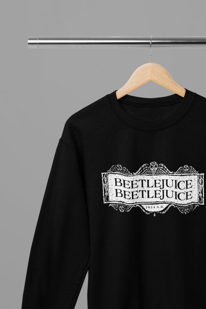 Beetlejuice Beetlejuice 2024 Logo White Movie T-Shirt/Sweatshirt - Poster Kingz