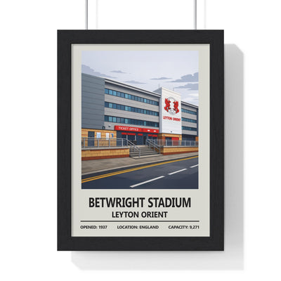 Framed BetWright Stadium Leyton Orient poster