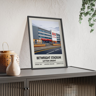 Framed BetWright Stadium Leyton Orient poster