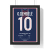 Paris Saint-Germain Champions League Final 2026 Dembele 10 framed PSG football poster
