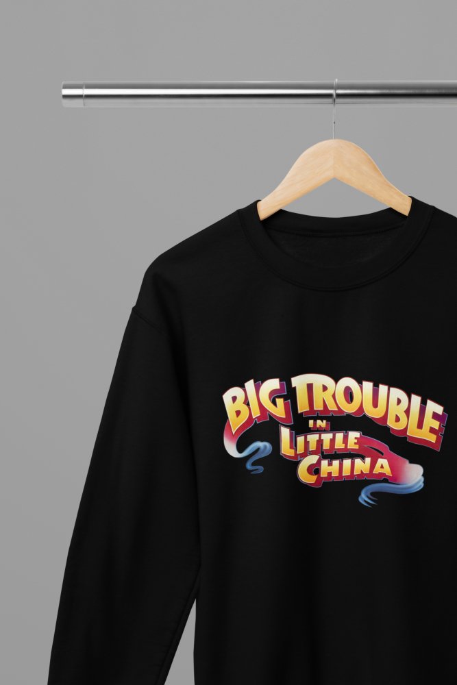 Big Trouble in Little China Logo T-Shirt/Sweatshirt – Classic Movie Merchandise - Poster Kingz - S - Sweatshirt - Black