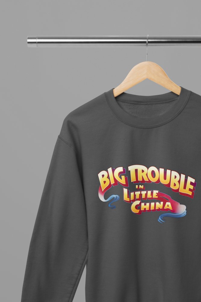 Big Trouble in Little China Logo T-Shirt/Sweatshirt – Classic Movie Merchandise - Poster Kingz - S - Sweatshirt - Grey