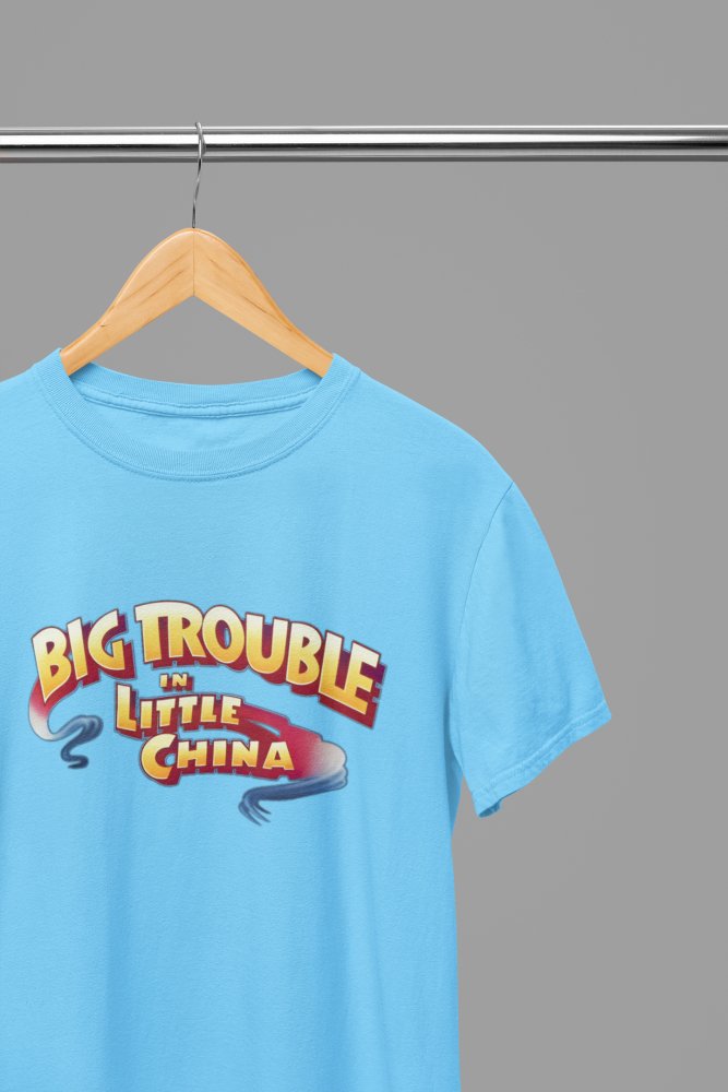 Big Trouble in Little China Logo T-Shirt/Sweatshirt – Classic Movie Merchandise - Poster Kingz - S - T-Shirt - Blue