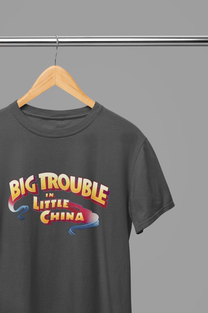 Big Trouble in Little China Logo T-Shirt/Sweatshirt – Classic Movie Merchandise - Poster Kingz - S - T-Shirt - Grey