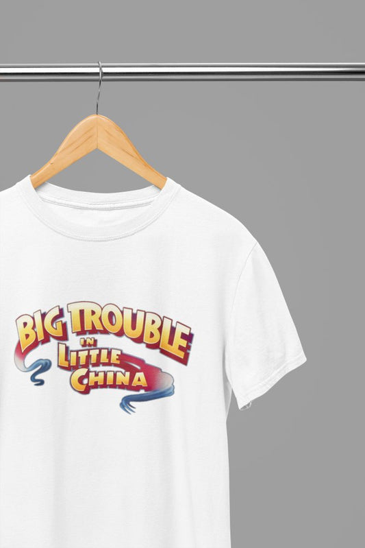 Big Trouble in Little China Logo T-Shirt/Sweatshirt – Classic Movie Merchandise - Poster Kingz - S - T-Shirt - White