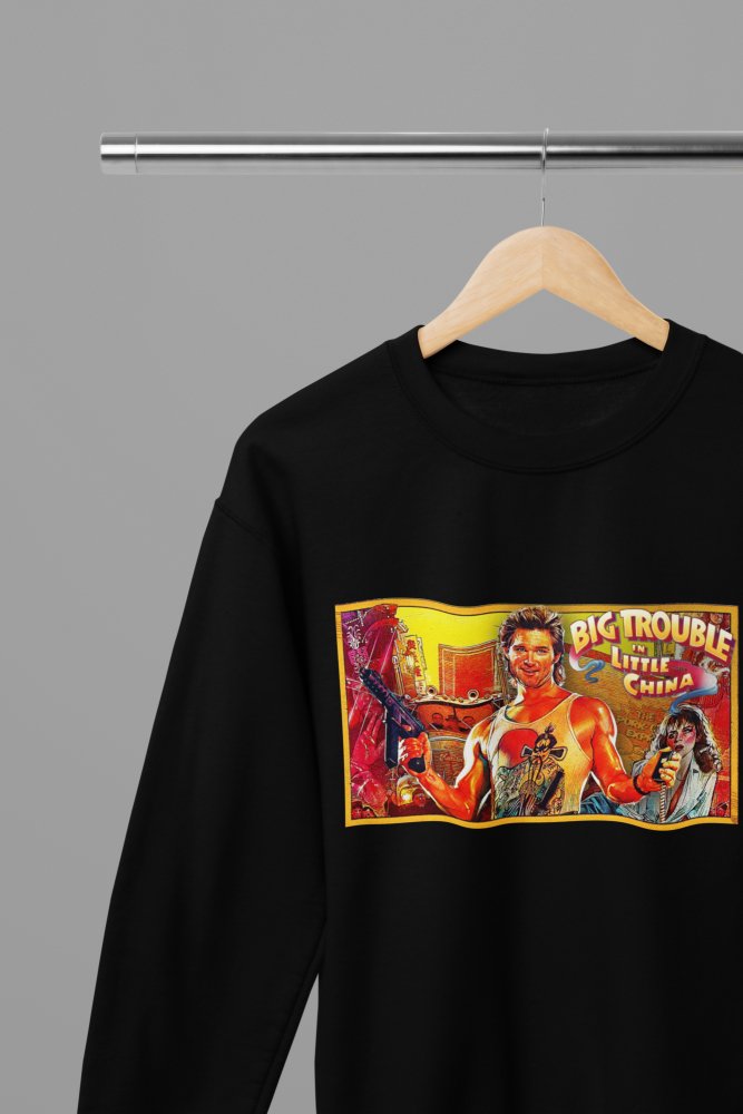 Big Trouble in Little China T-Shirt/Sweatshirt – Classic Movie Merchandise - Poster Kingz - S - Sweatshirt - Black