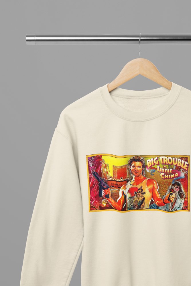 Big Trouble in Little China T-Shirt/Sweatshirt – Classic Movie Merchandise - Poster Kingz - S - Sweatshirt - Sand