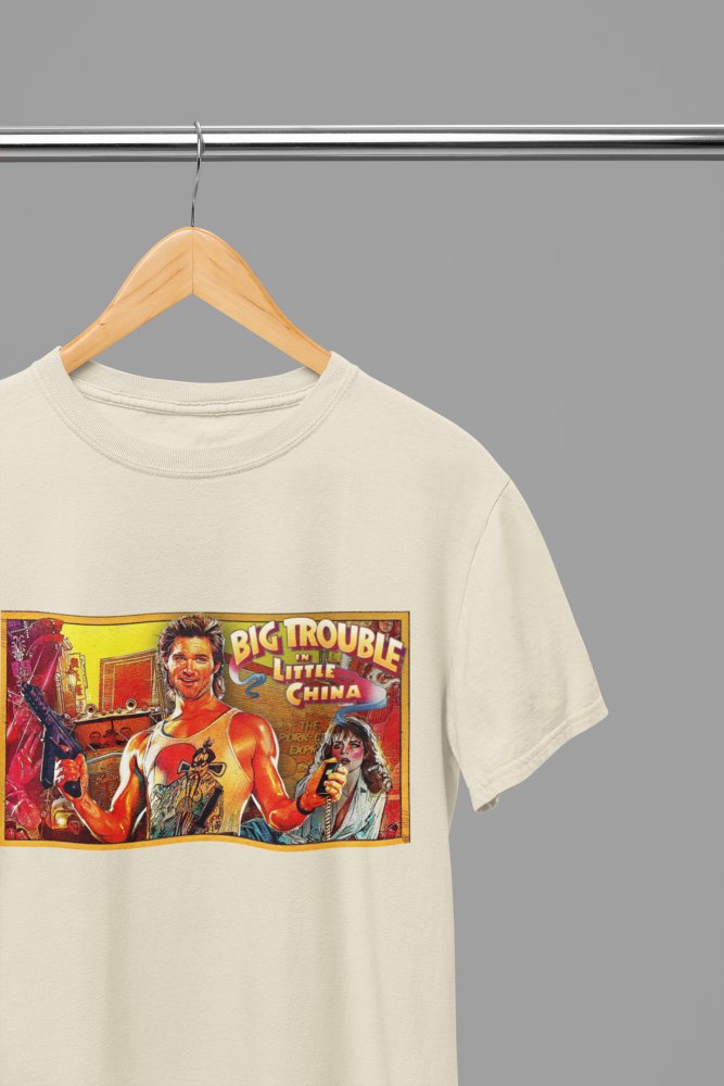 Big Trouble in Little China T-Shirt/Sweatshirt – Classic Movie Merchandise - Poster Kingz - S - T-Shirt - Sand