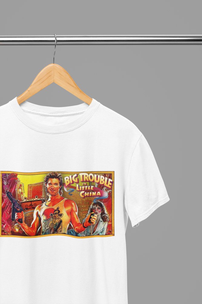 Big Trouble in Little China T-Shirt/Sweatshirt – Classic Movie Merchandise - Poster Kingz - S - T-Shirt - White