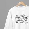 Black t-shirt with Big Worm Quote Friday Movie /Sweatshirt front view