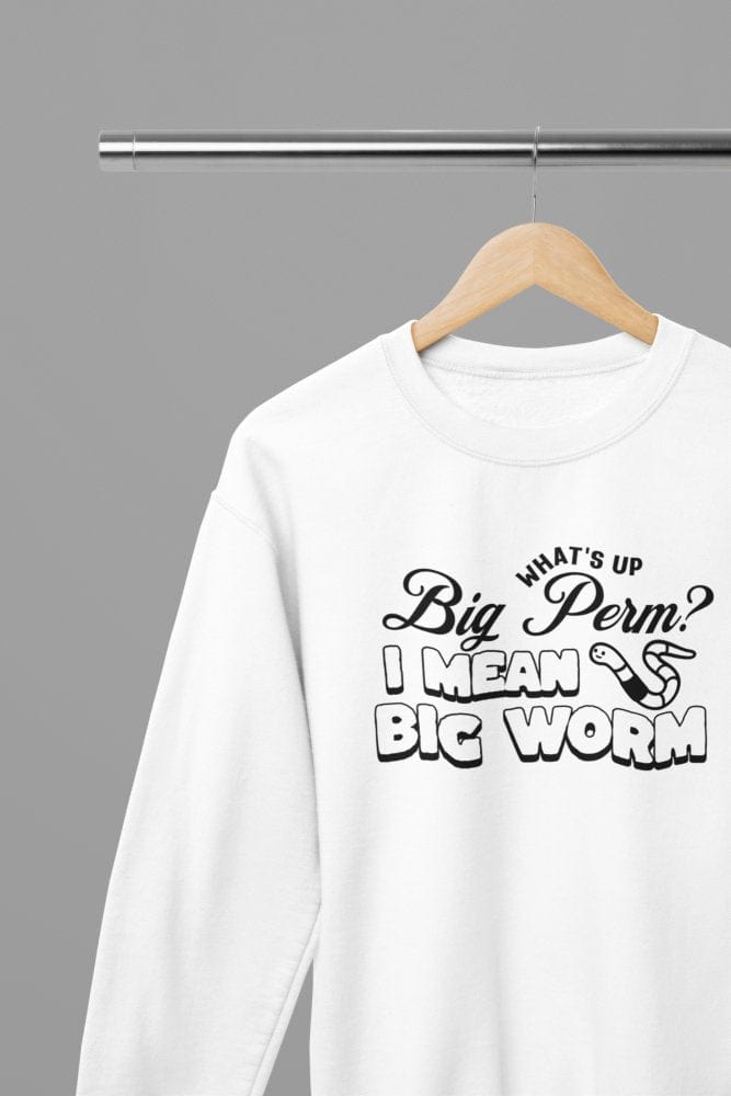 Black t-shirt with Big Worm Quote Friday Movie /Sweatshirt front view