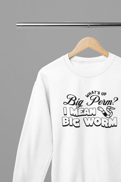 Black t-shirt with Big Worm Quote Friday Movie /Sweatshirt front view