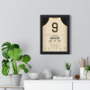 Bill Mazeroski 1960 World Series Game 7 Walk-Off Home Run Poster - Pittsburgh Pirates 9 Jersey Print framed on a living room wall