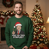 Red t-shirt with Bill Murray Scrooged Christmas Sweatshirt & Parody