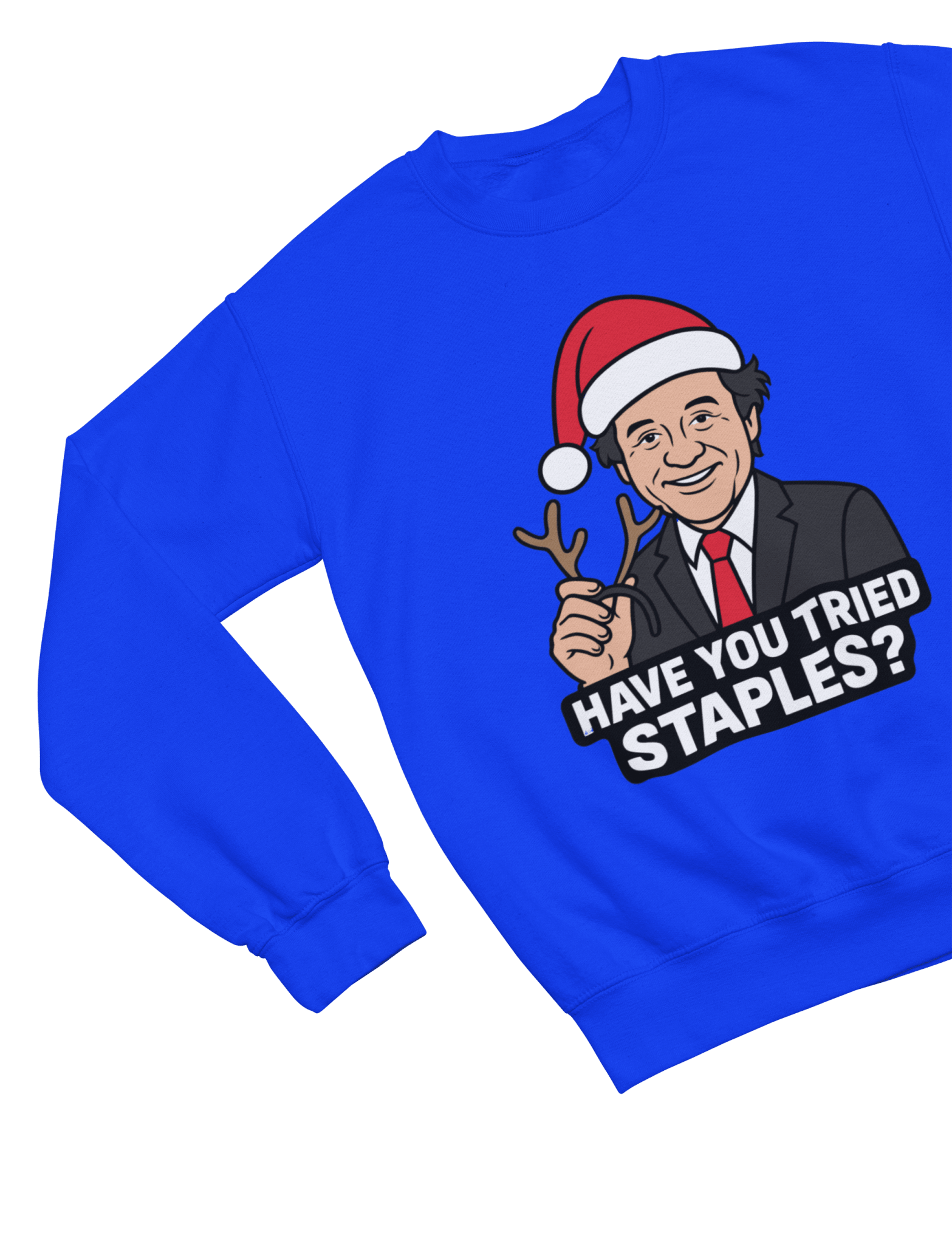 Grey t-shirt with Bill Murray Scrooged Christmas Sweatshirt & Parody