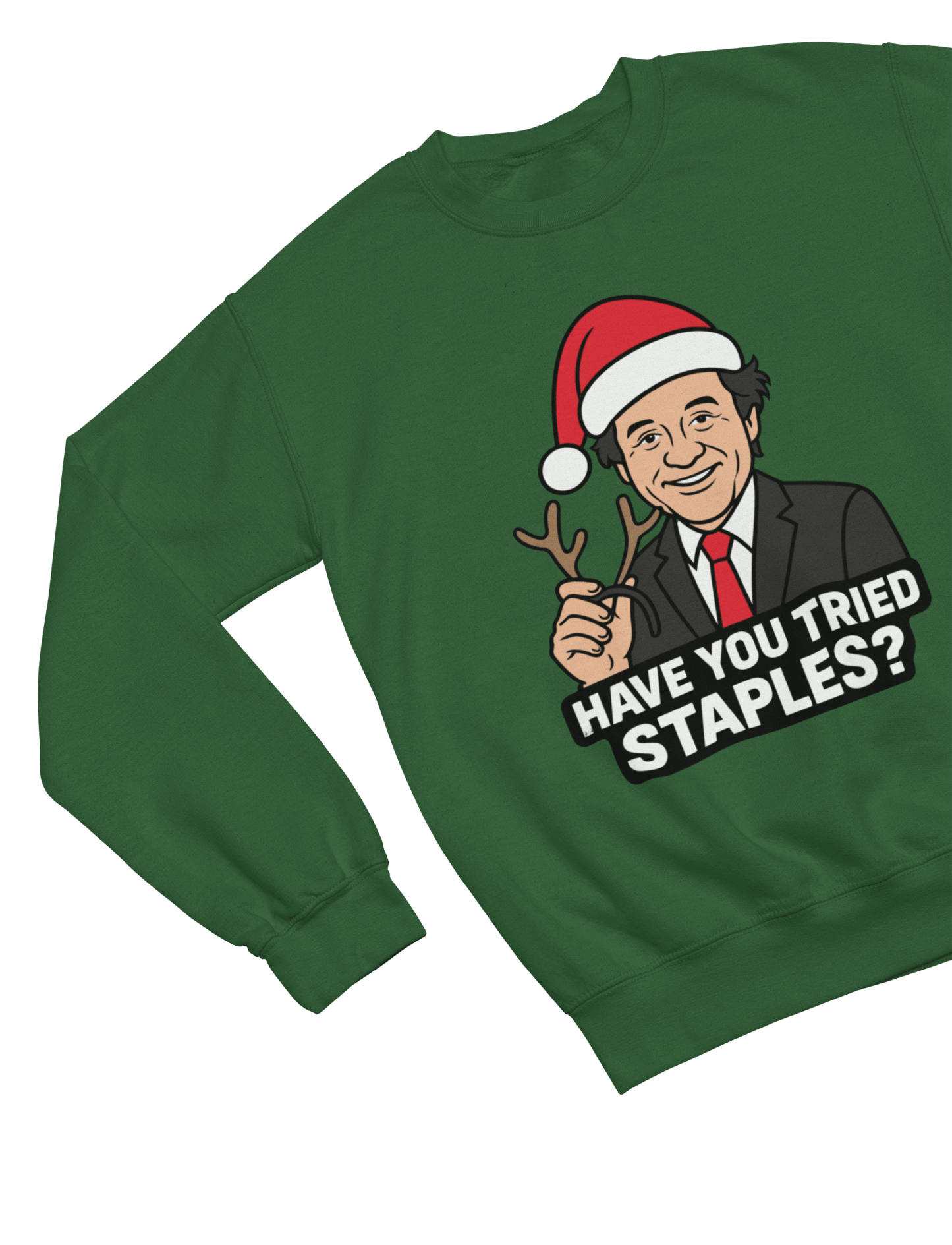 Red t-shirt with Bill Murray Scrooged Christmas Sweatshirt & Parody