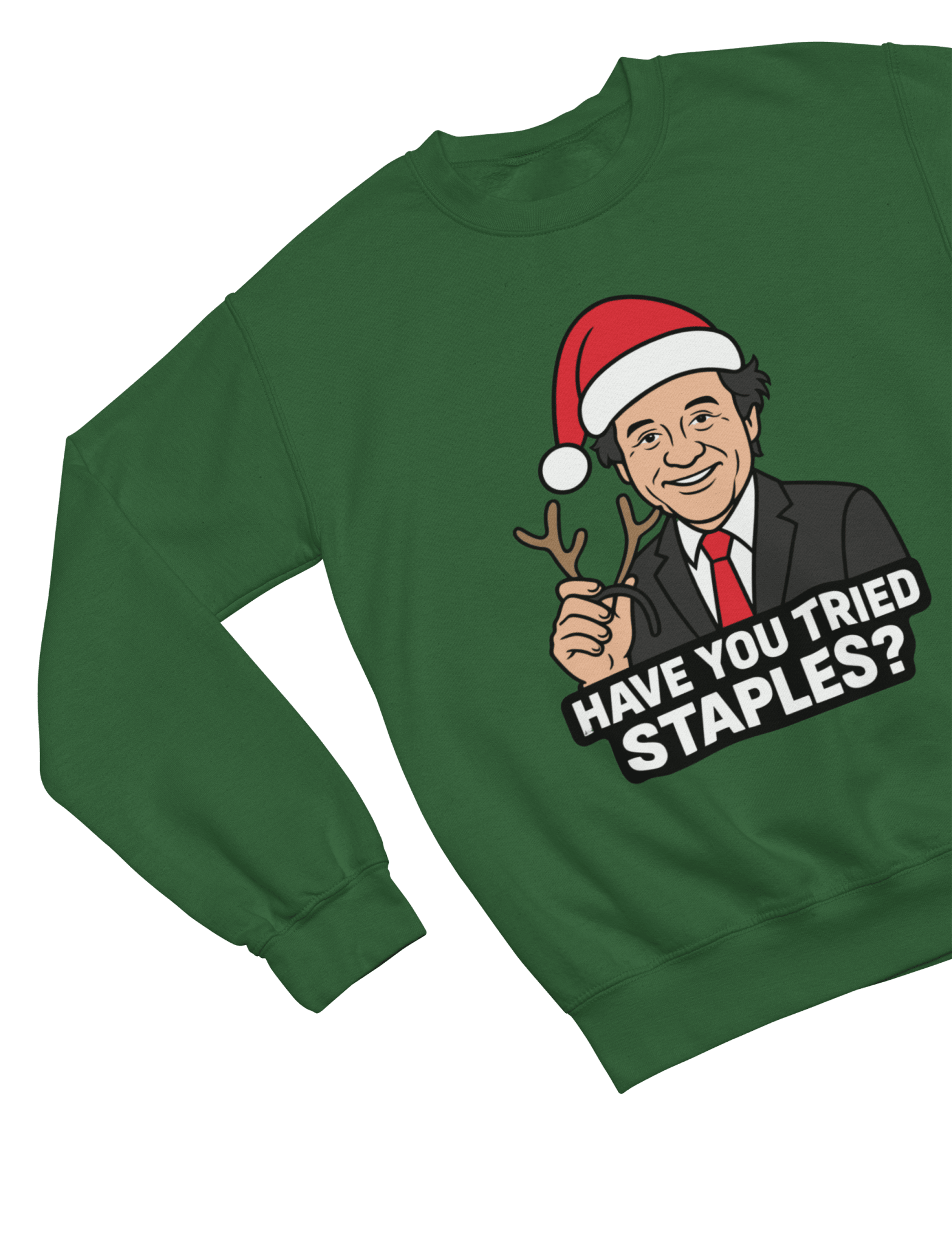 Red t-shirt with Bill Murray Scrooged Christmas Sweatshirt & Parody
