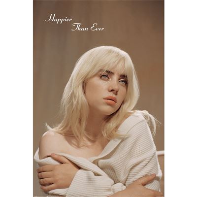 Framed Billie Eilish Happier Than Ever Album Artwork maxi poster